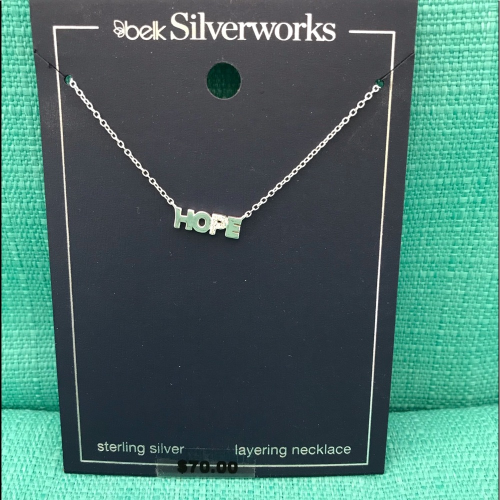 Belk Silverworks sterling necklace NWT